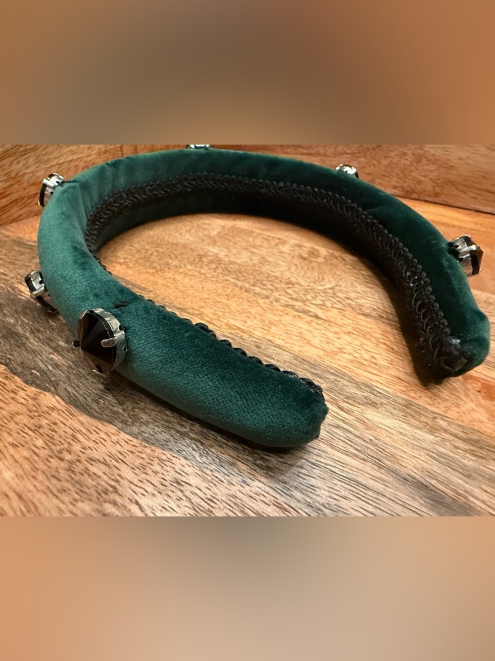 Velvet Padded Headbands with Pearl/Jewel Accents - Picture 3 of 5